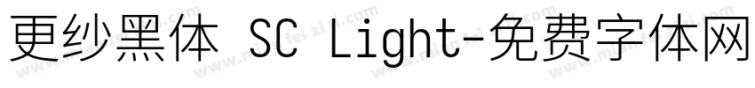 更纱黑体 SC Light字体转换